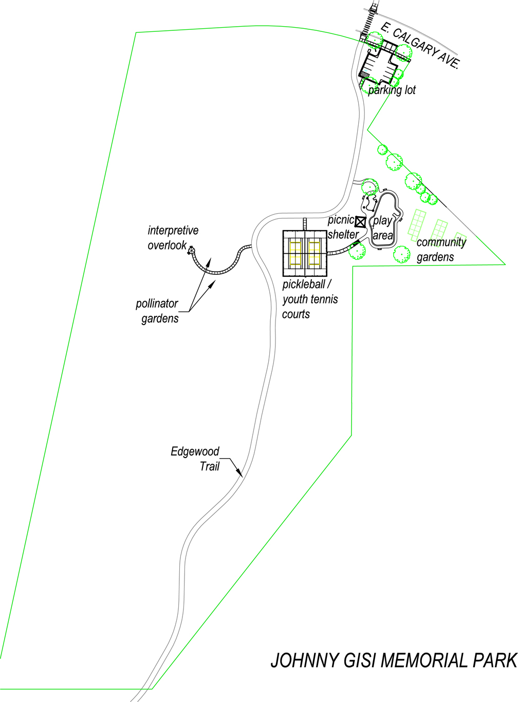 Johnny Gisi Memorial Park - Map 2016