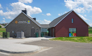 Exterior of Farwest Rotary Community Center at New Generations Park