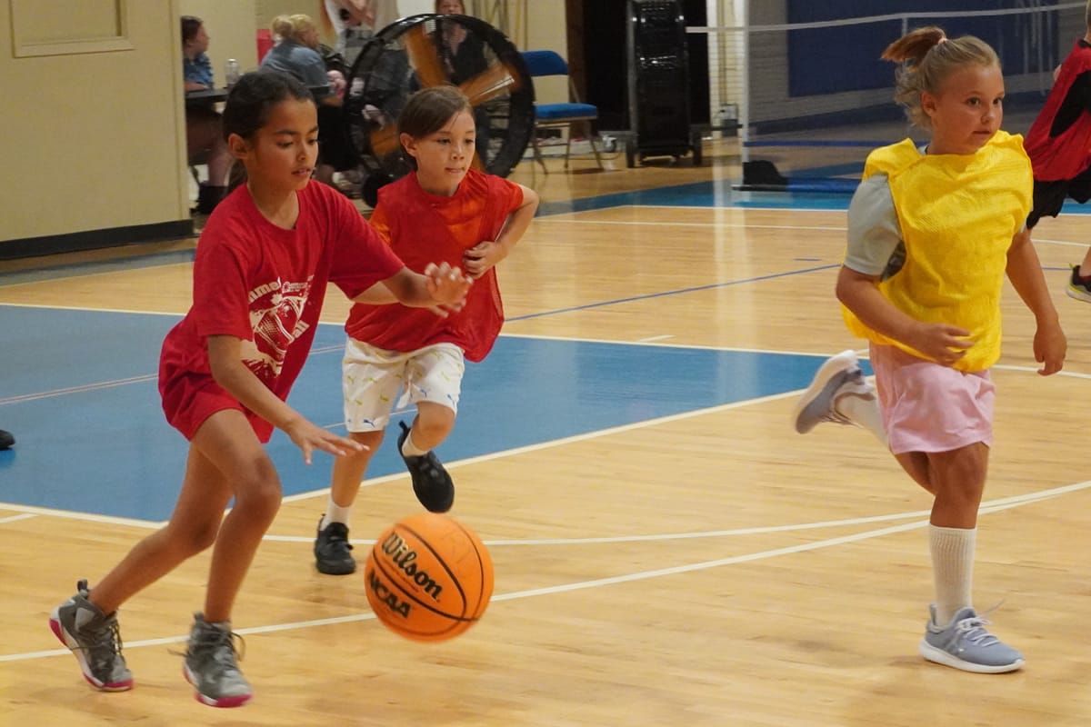 youth playing basketball at WWMB