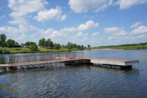 fishing dock at McDowell Dam Recreation Area
