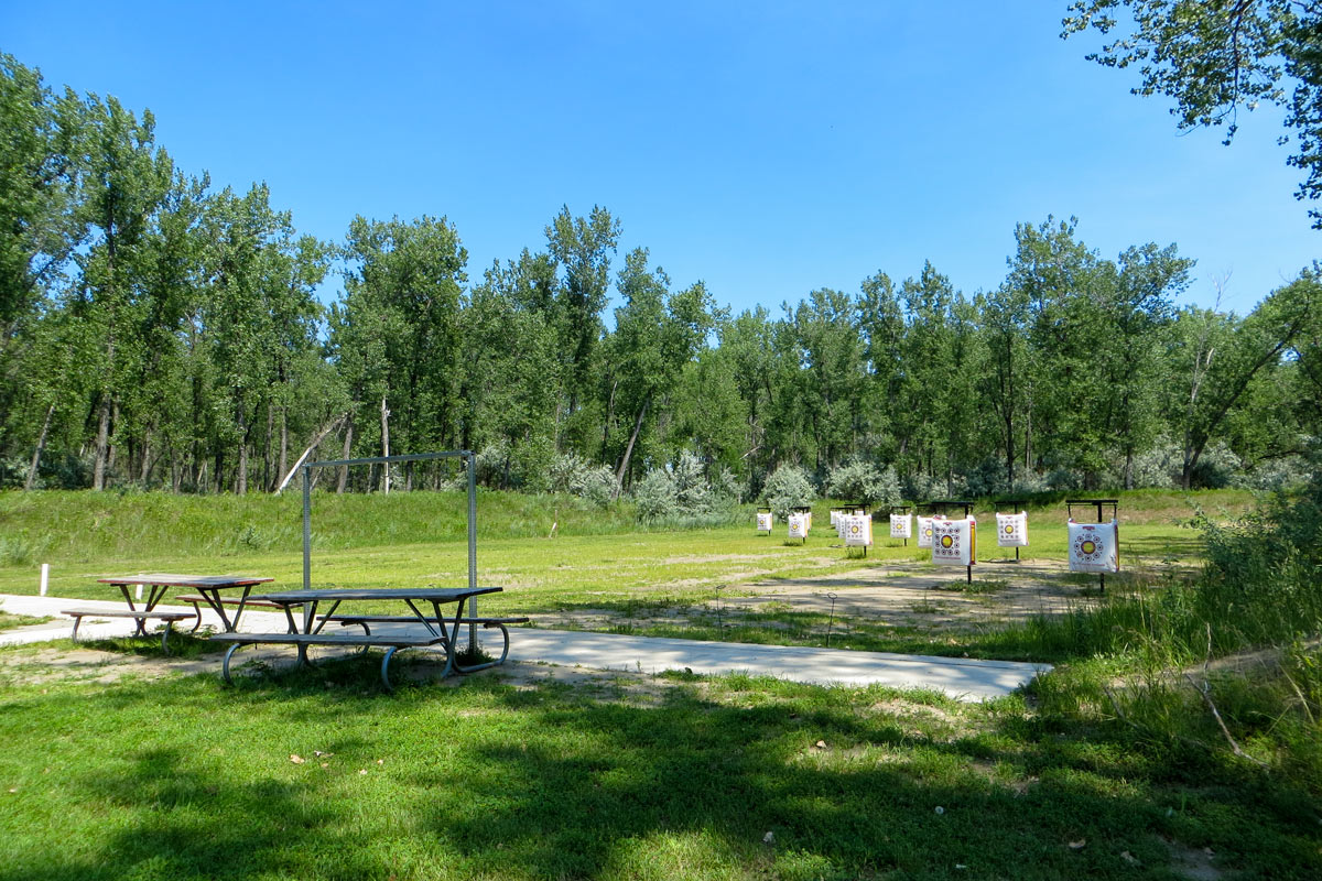 outdoor archery range with targets