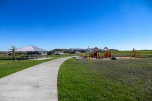 wide angle view of Normandy Park - playground and shelter