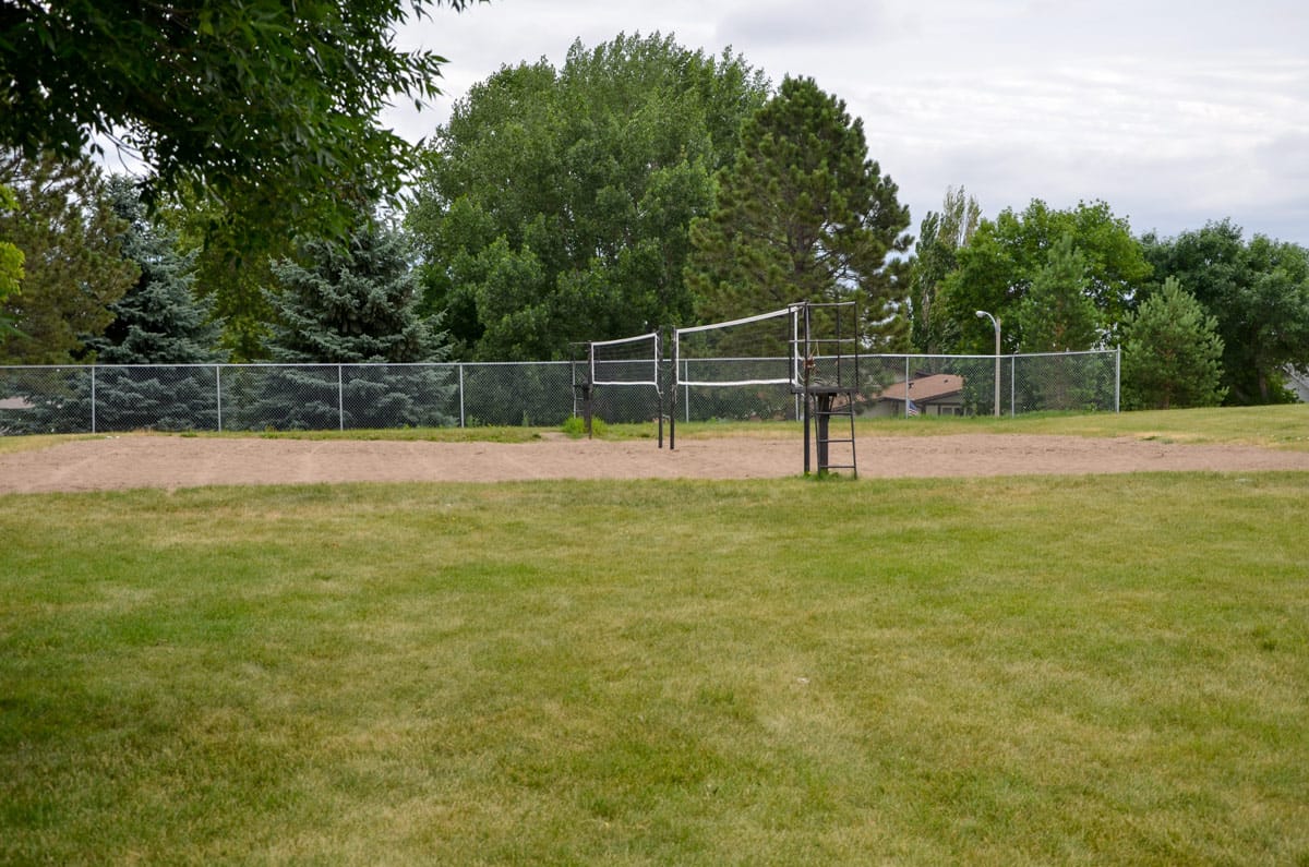 two sand volleyball courts at Optimist Family Park