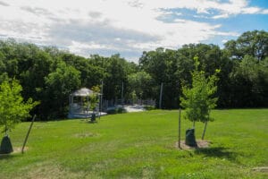 wide angle view of the gazebo at Sleepy Hollow Park