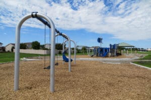 swing set at the playground at Sunrise Park