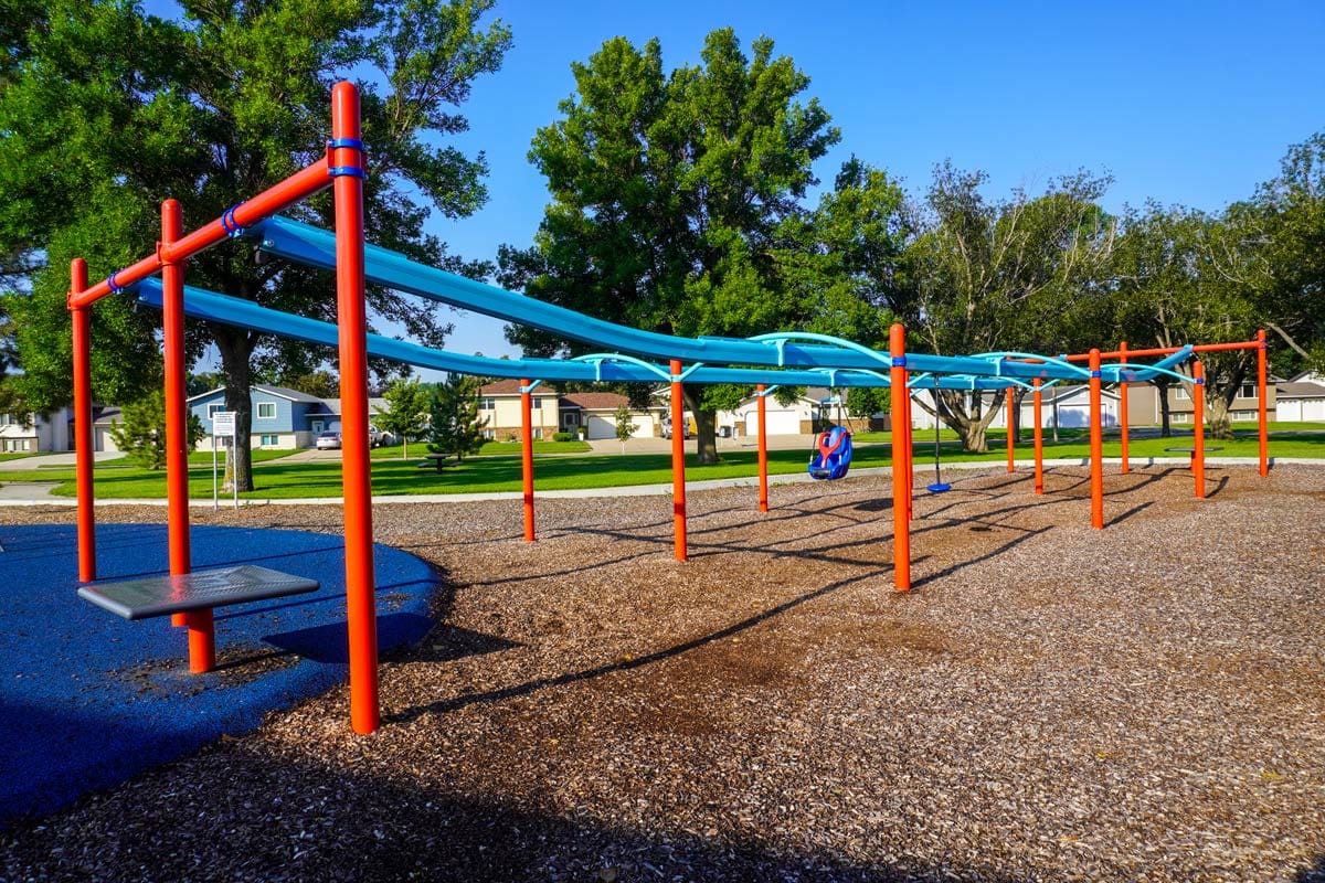 swing on a playground at Wachter Park