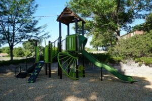 green playground at Zonta Park