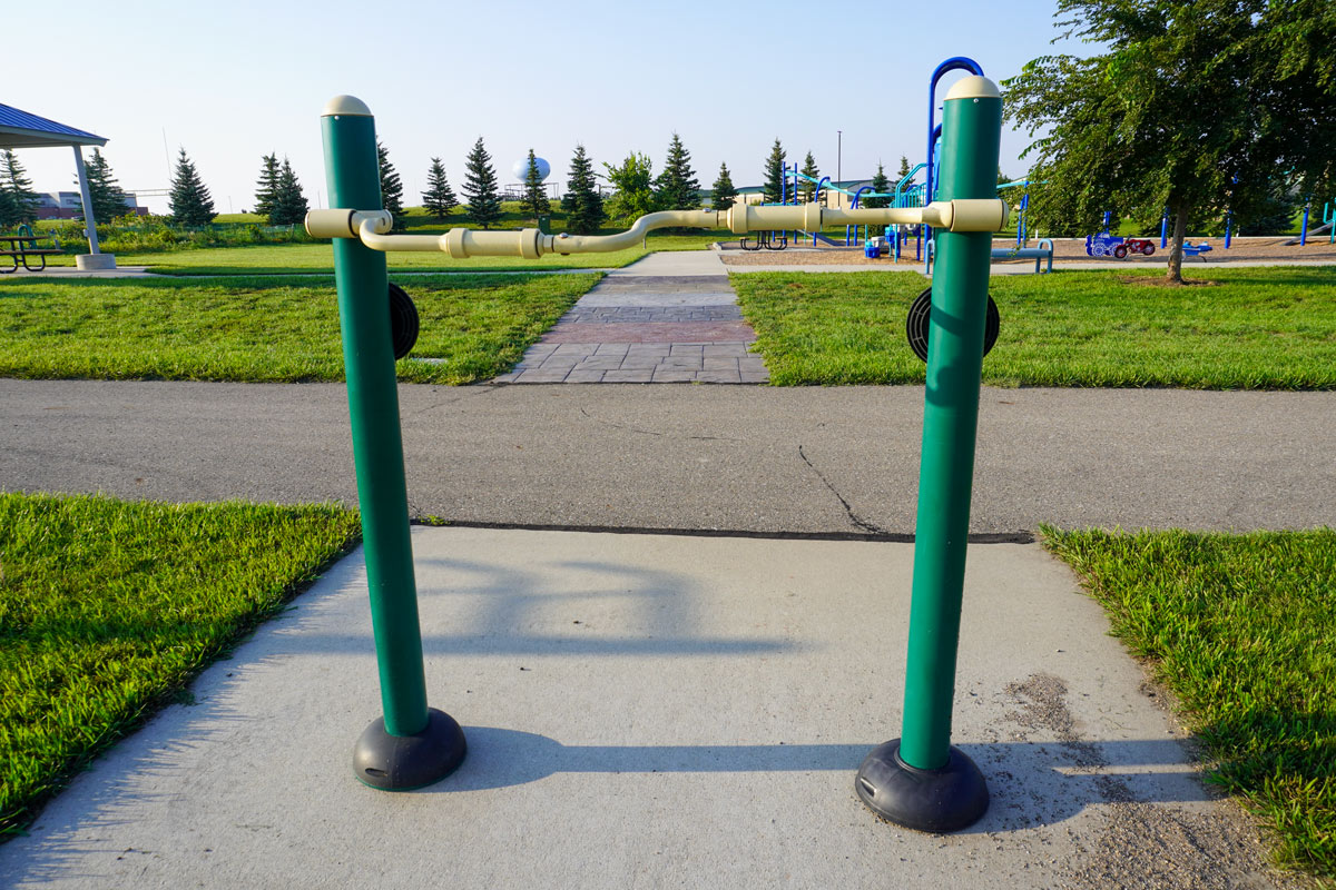accessible handcycle at the Horizon Park Fitness Trail