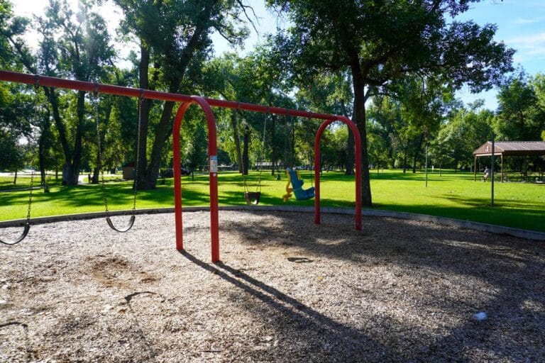 swing set near shelter 3 at Sertoma Park