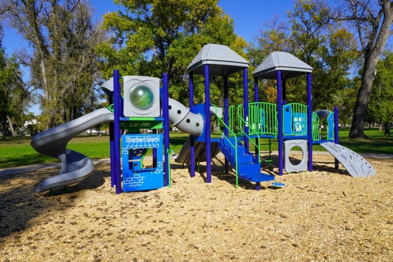 Sertoma Park playground with shelter 5 in the background