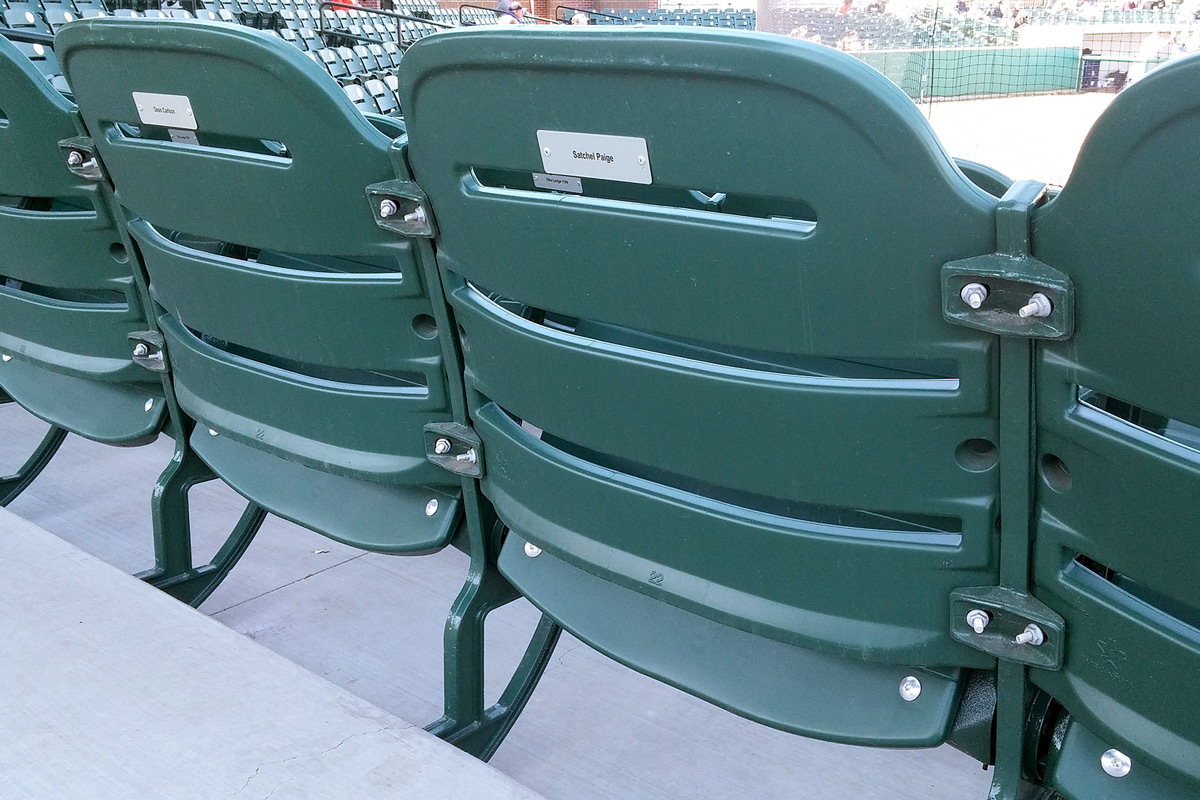 back of seats at Bismarck Municipal Ballpark