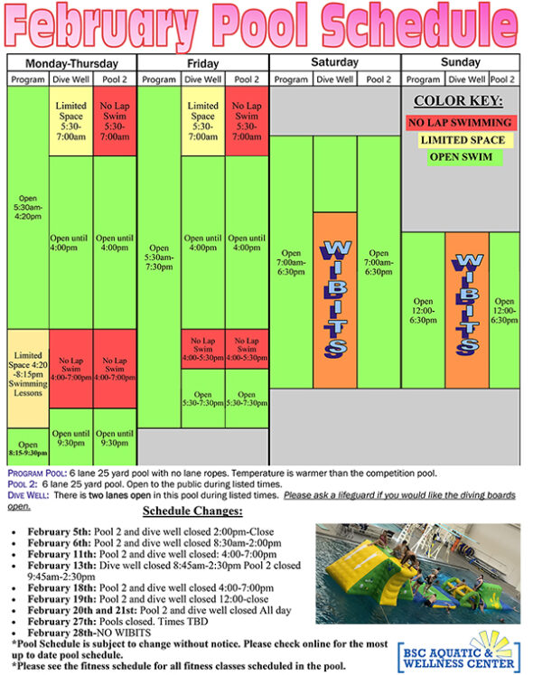 Pool Schedule Bismarck Parks & Recreation