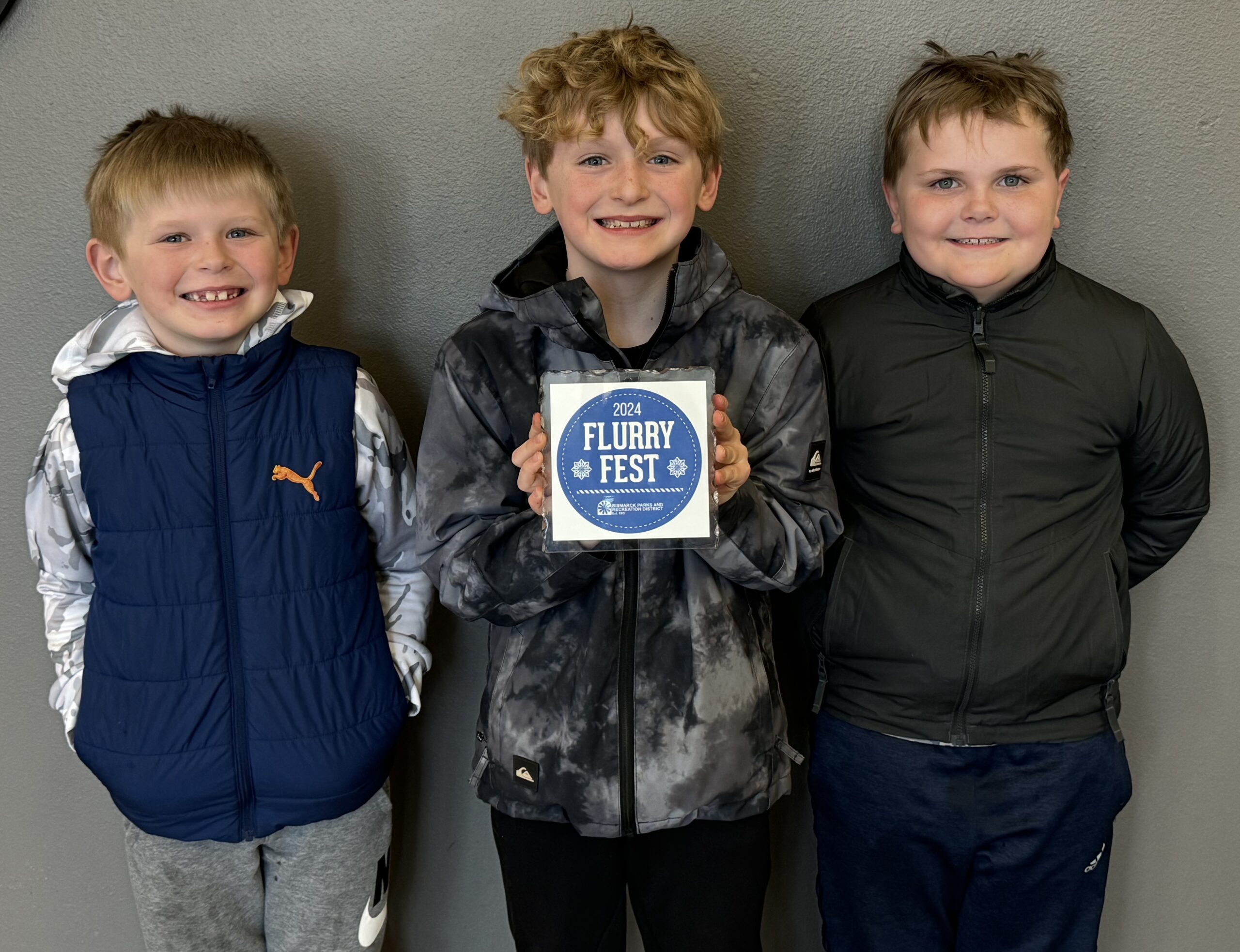 2024 Treasure Hunt winners Braxton, Brayden and Ben