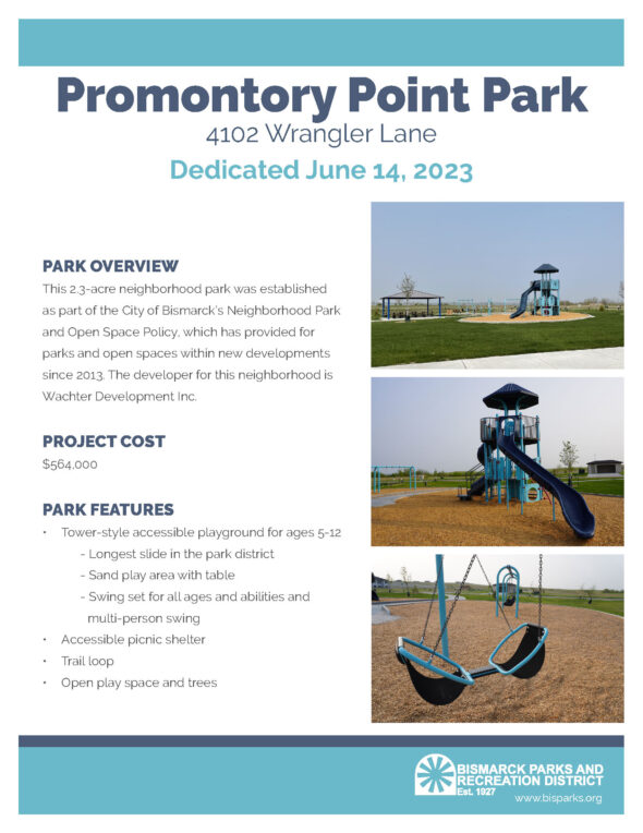 Dedication Flyer for Promontory Point Park