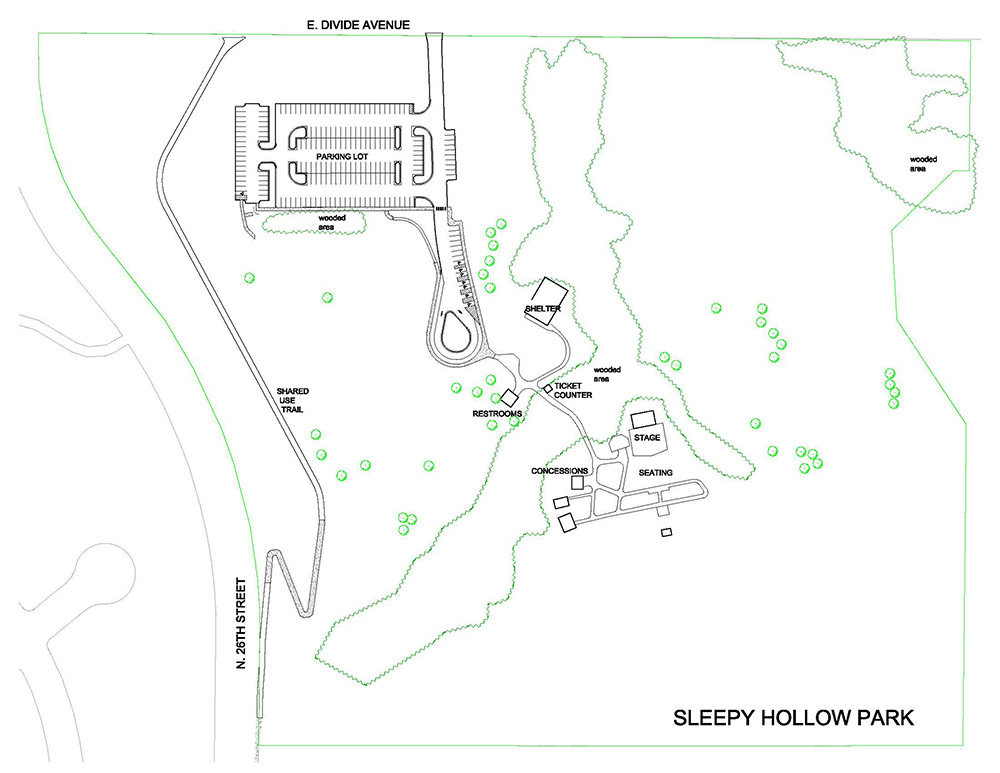 Map of the Sleepy Hollow Park.